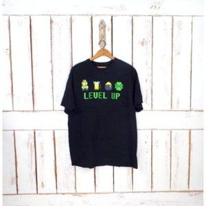 90s vintage black Level Up cotton tshirt / video game tee